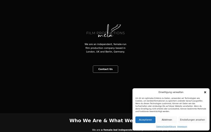 Screenshot of mela-productions.com