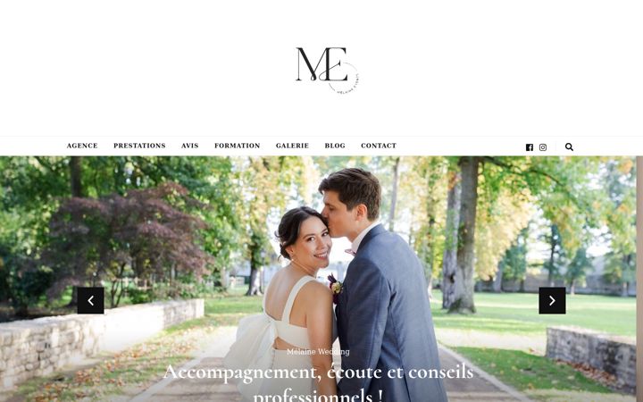 Screenshot of melaineevents.com