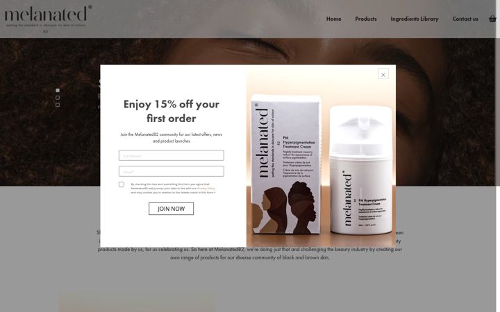 Screenshot of melanated82.com