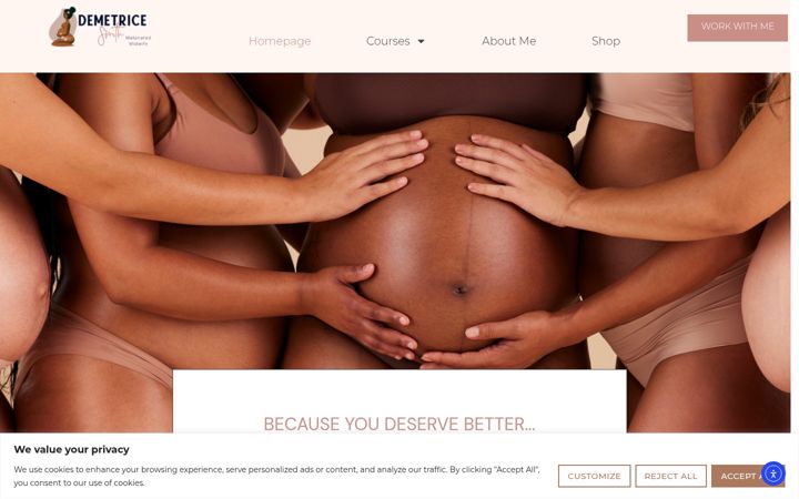 Screenshot of melanatedmidwife.com