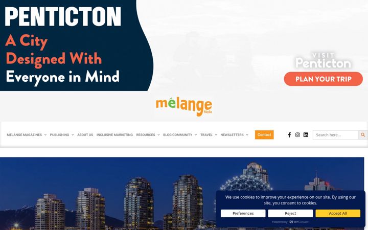 Screenshot of melangeandco.com