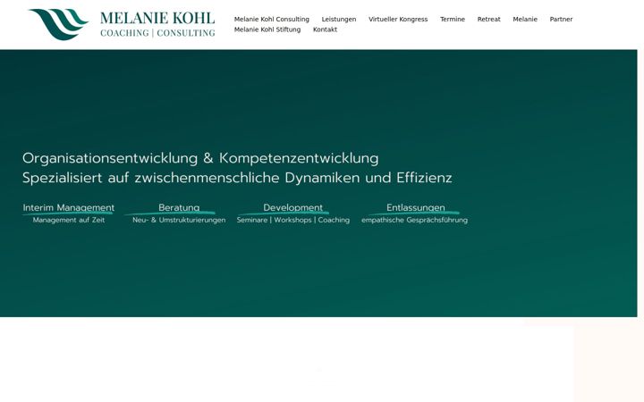 Screenshot of melanie-kohl.com