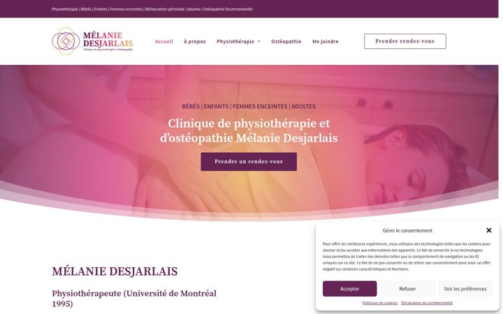 Screenshot of melaniedesjarlais.com