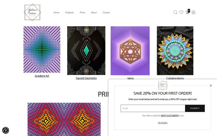 Screenshot of melaniefarris.com
