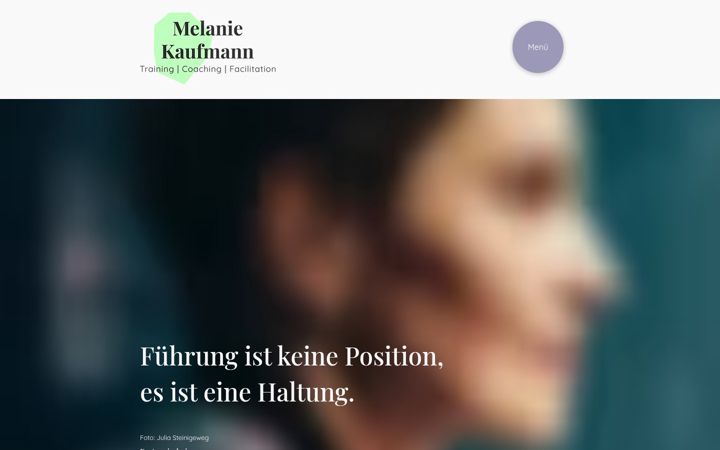 Screenshot of melaniekaufmann.de