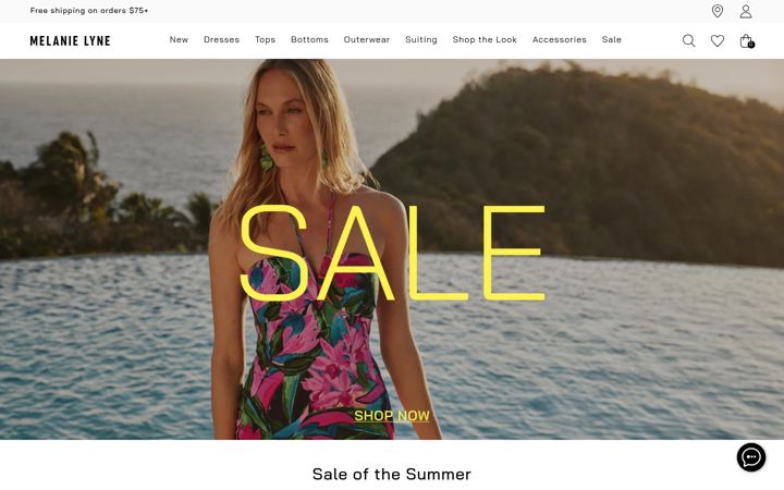Screenshot of melanielyne.com