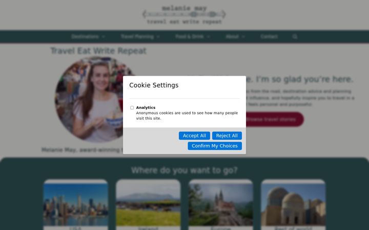 Screenshot of melaniemay.com