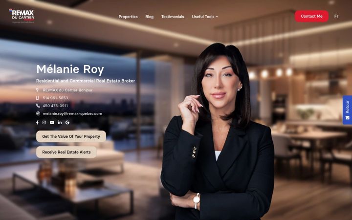 Screenshot of melanieroyimmobilier.com
