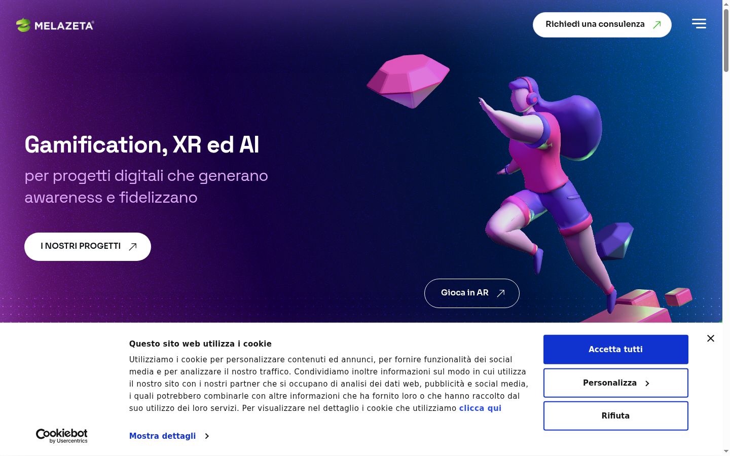 Screenshot des Einwilligungsbanners vor jeglicher Interaktion