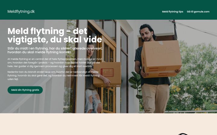 Skärmbild av meldeflytning.dk