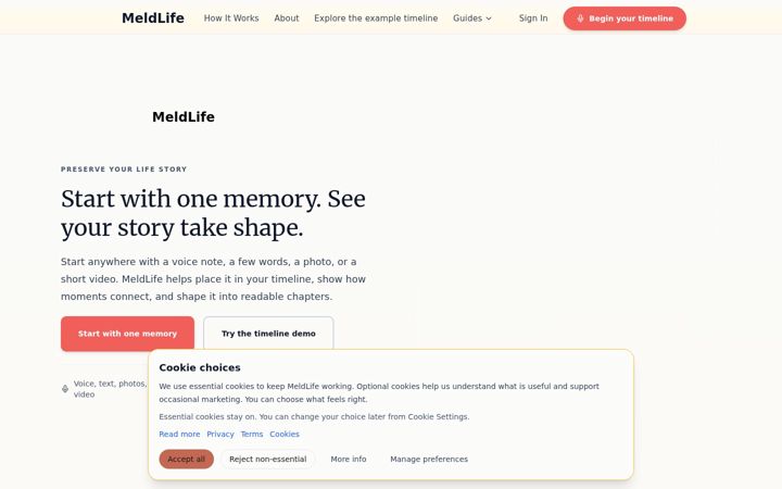 Screenshot of meldlife.com