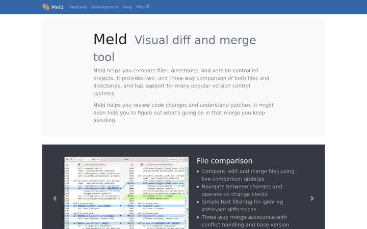 Screenshot of meldmerge.org