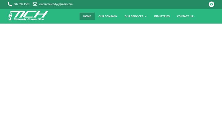 Screenshot of meleadycranehire.com