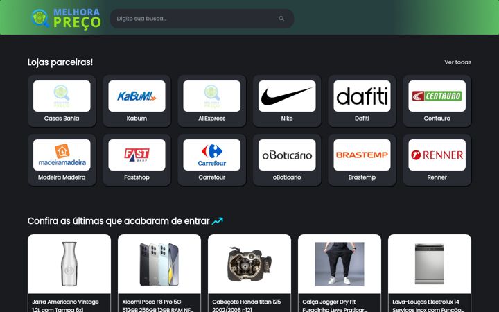 Screenshot of melhoraopreco.com.br