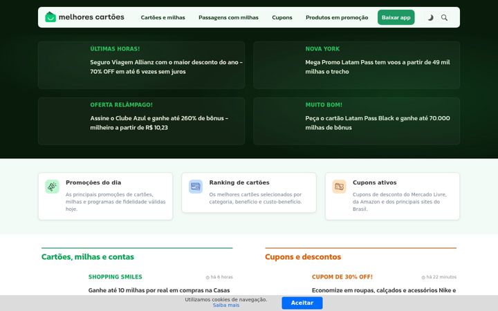 Screenshot of melhorescartoes.com.br