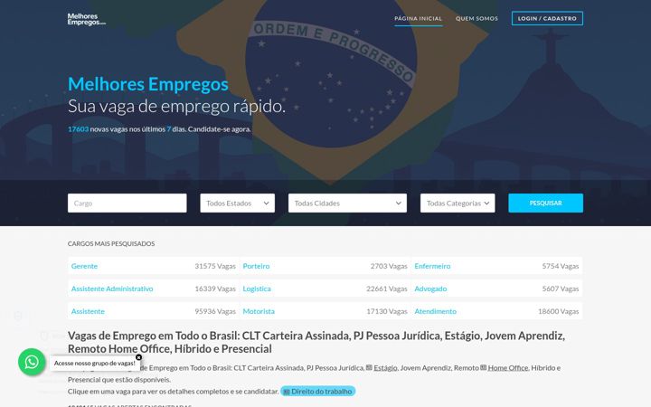 Screenshot of melhoresempregos.com