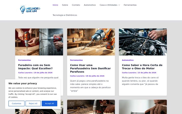 Screenshot of melhorqueum.com