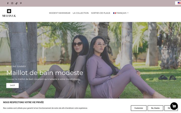 Screenshot of melianak.com