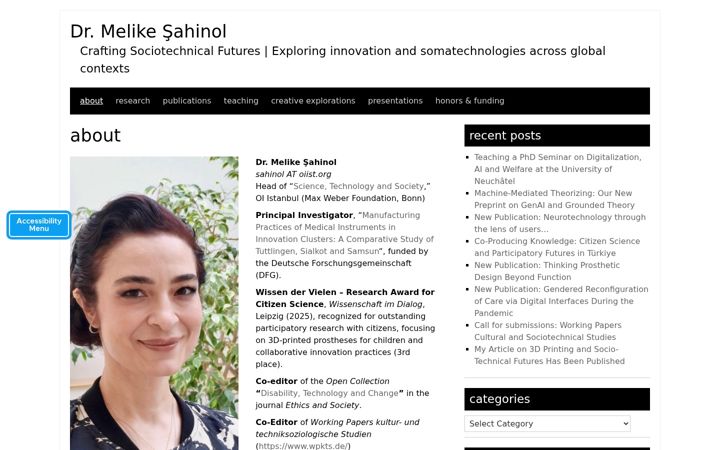 Screenshot of melikesahinol.com