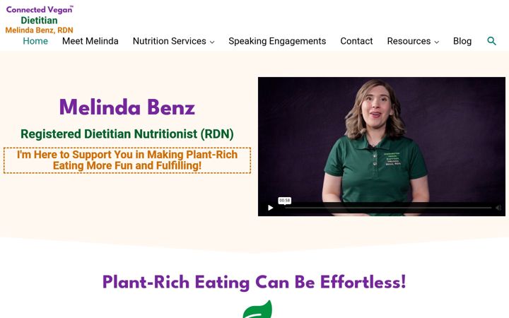Screenshot of melindabenz.com