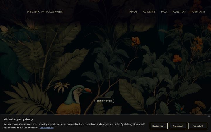 Screenshot of melink-tattoos.com