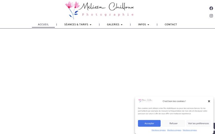 Screenshot of melissachilloux.com