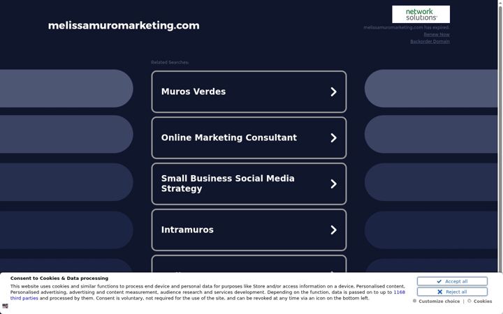 Ekrānuzņēmums no melissamuromarketing.com