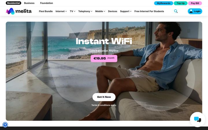 Screenshot of melita.com