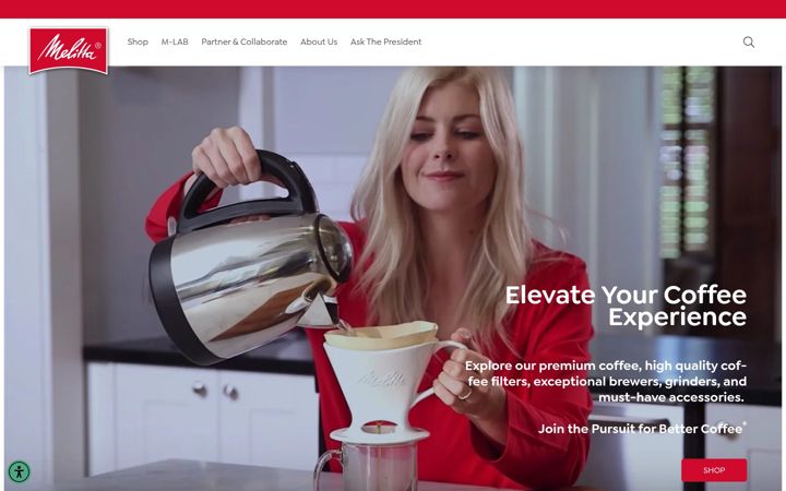 Screenshot of melitta.com