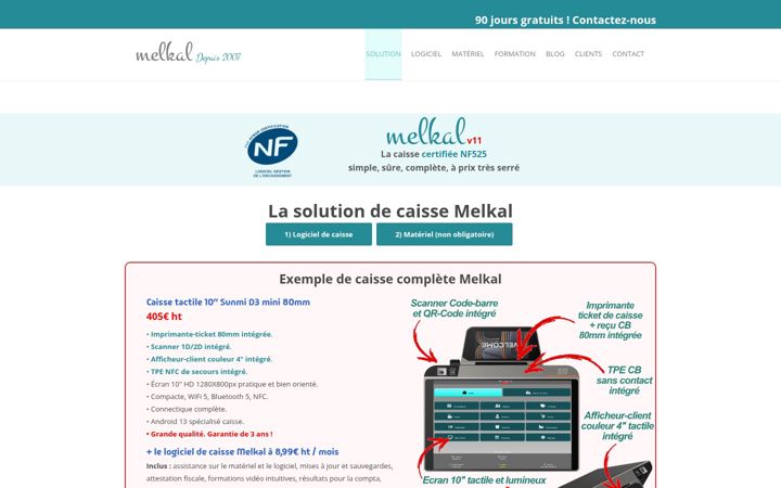 Screenshot of melkal.com