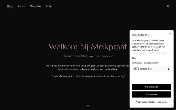 Screenshot of melkpraat.com