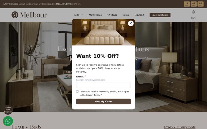Screenshot of mellbour.com