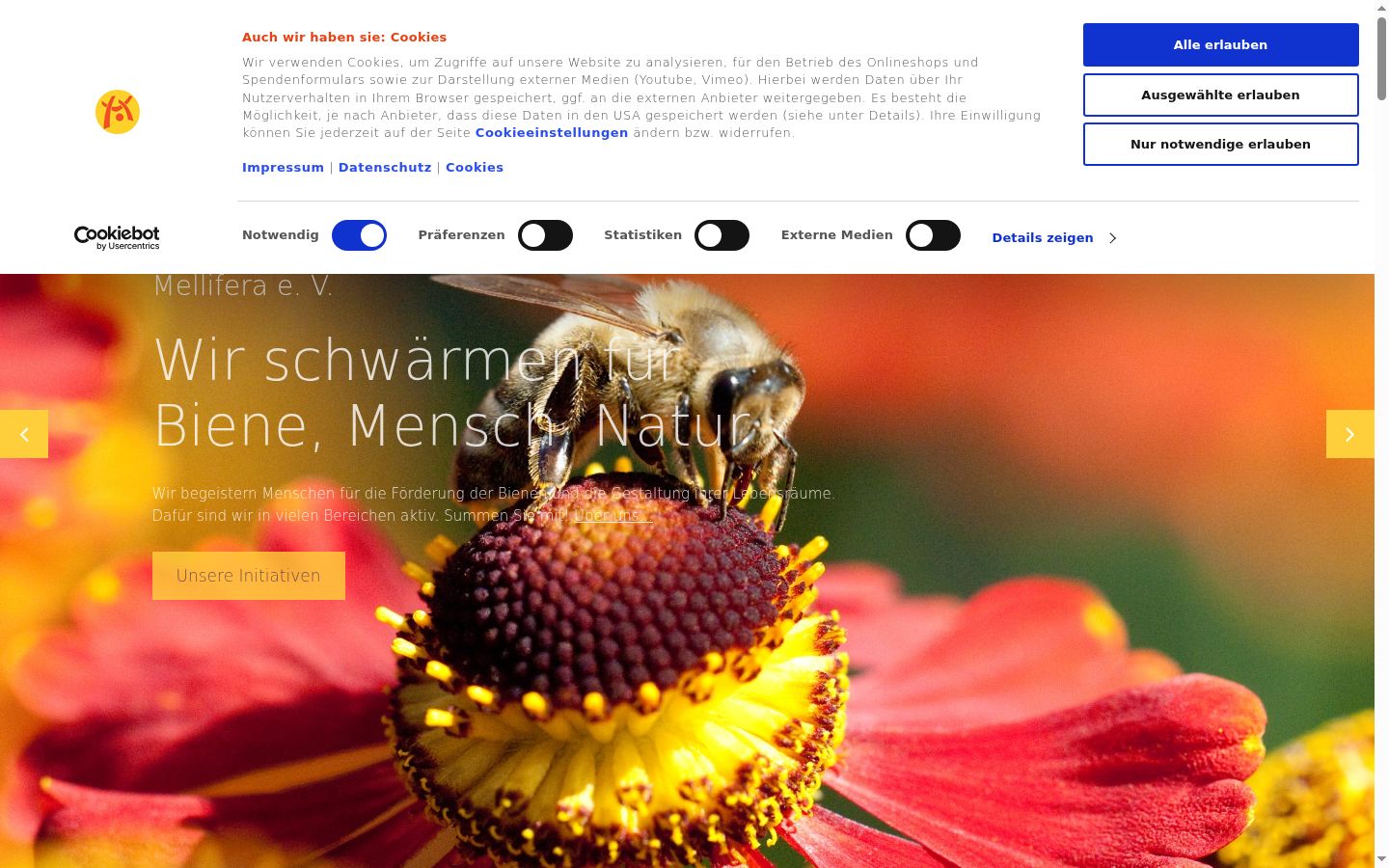 Screenshot tal-banner tal-kunsens muri qabel kwalunkwe interazzjoni