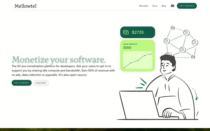Screenshot of mellow.tel