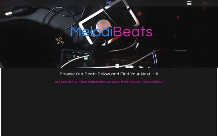 Screenshot of melodibeats.com