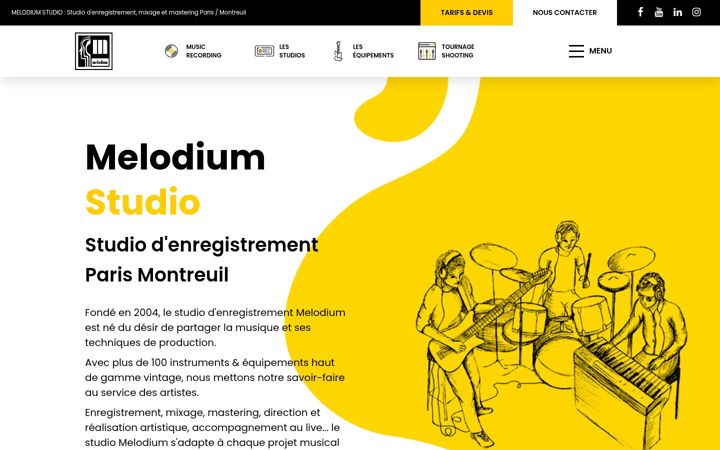 Screenshot of melodiumstudio.com