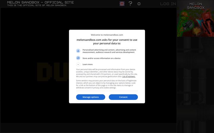 Screenshot of melonsandbox.com