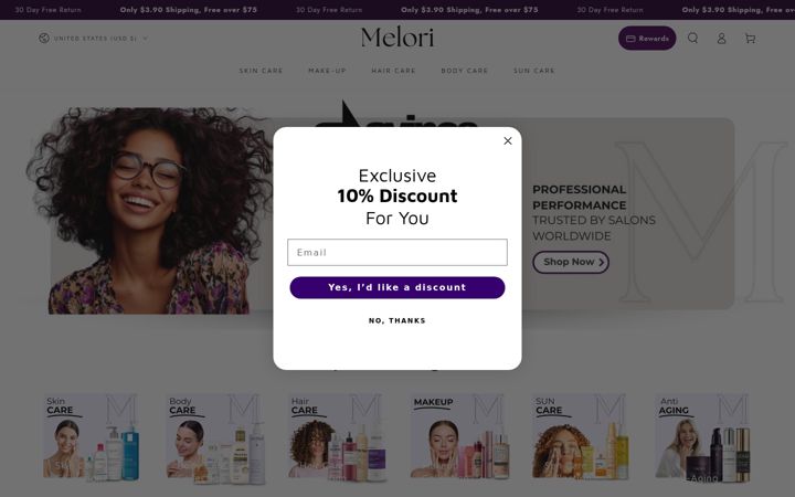 Screenshot van melori.com