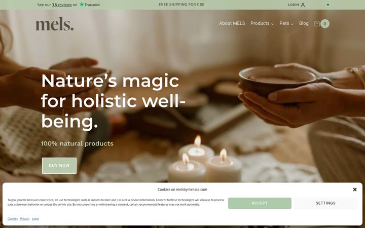 Screenshot of melsbymelissa.com