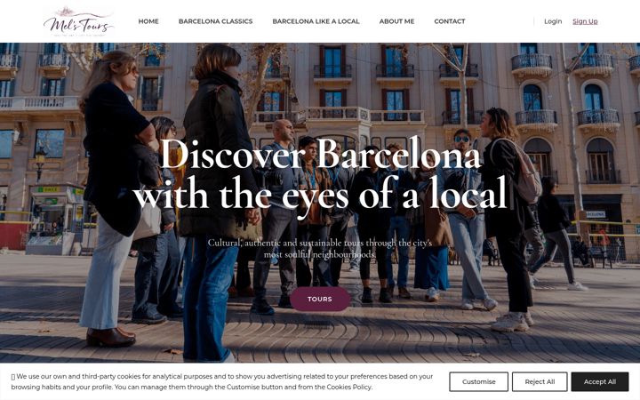 Screenshot of melstours.com