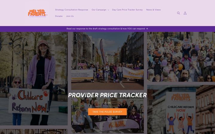 Screenshot of meltedparentsni.com
