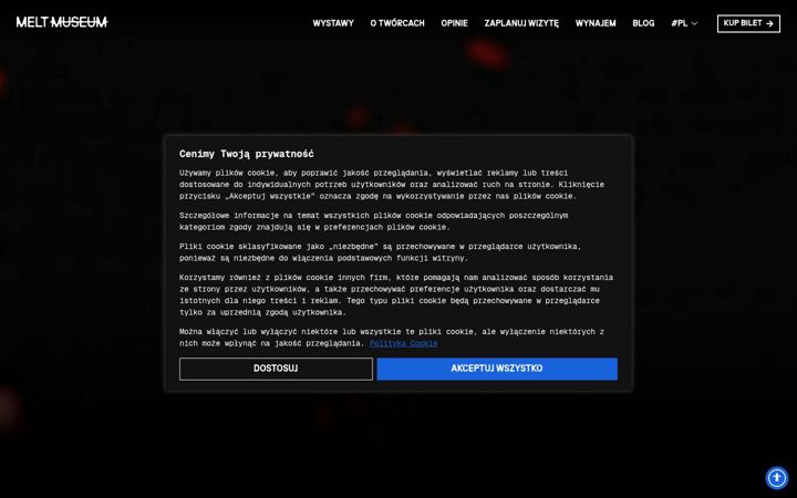 Screenshot of meltmuseum.com