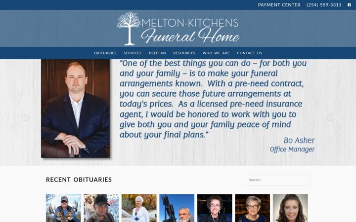 Screenshot of meltonkitchens.com