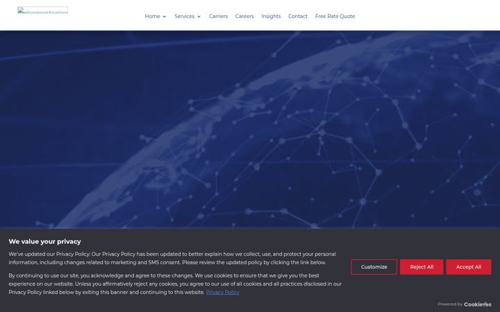 Screenshot of meltonlogistics.com