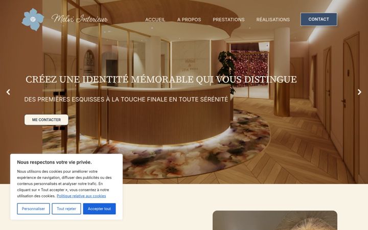 Screenshot of melvi-interieur.com