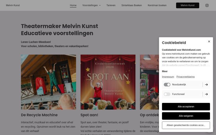 Screenshot of melvinkunst.com