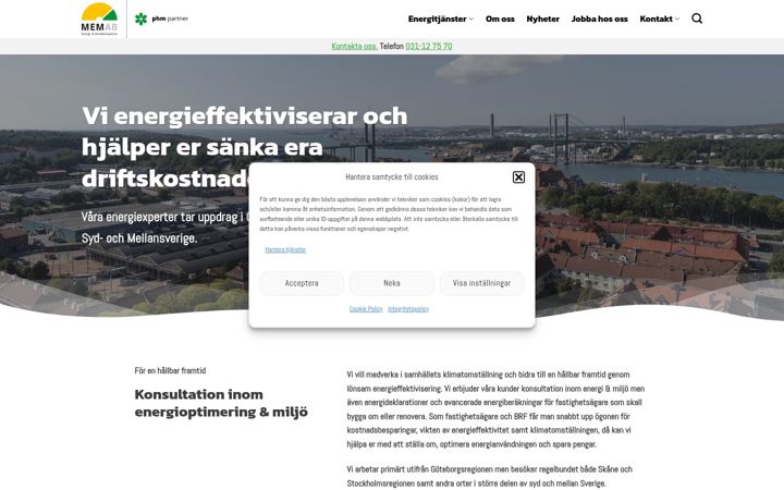 Screenshot of memab.com