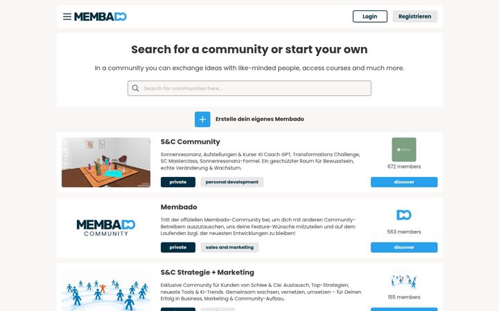 Screenshot of membado.com