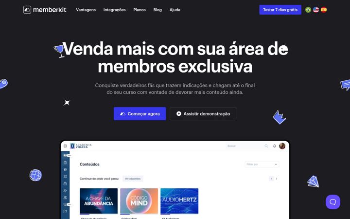 Screenshot of memberkit.com.br