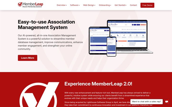 Ekrano kopija memberleap.com